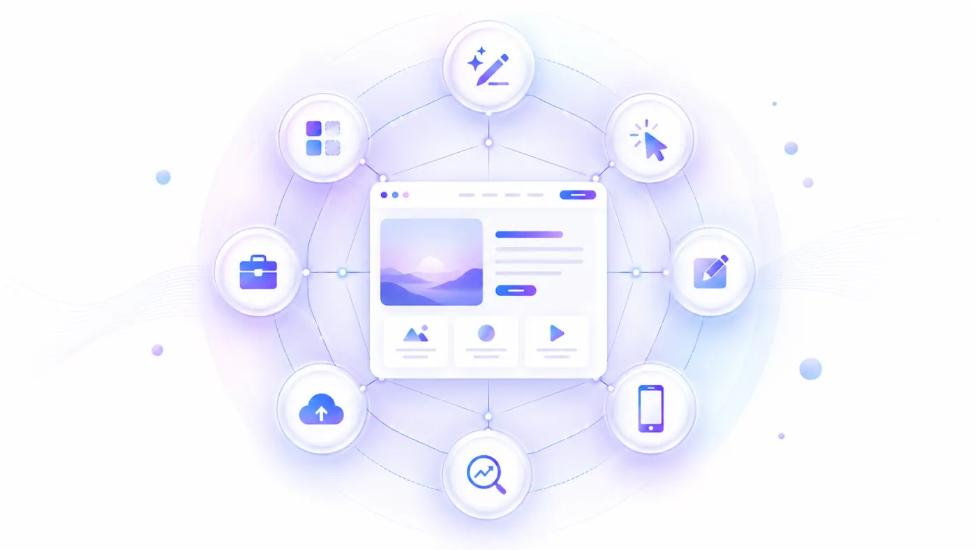 AI website builder evaluation criteria: prompt understanding, usability, editing, mobile, SEO, and publishing