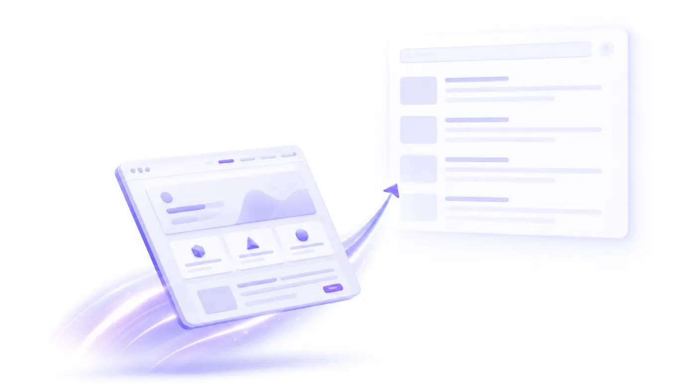 A website becoming accessible through search and direct visits after publication