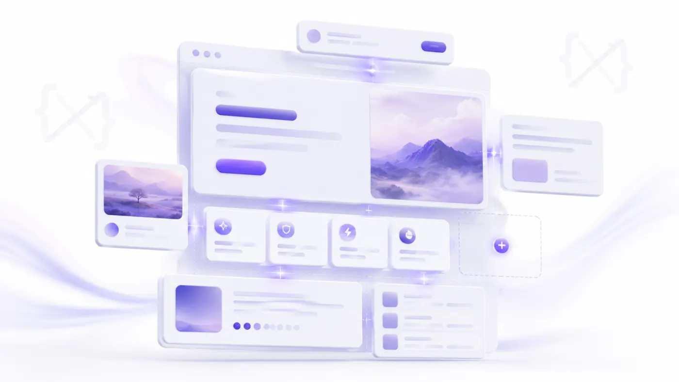 Kod yazmadan UI bloklarıyla web sitesi oluşturma