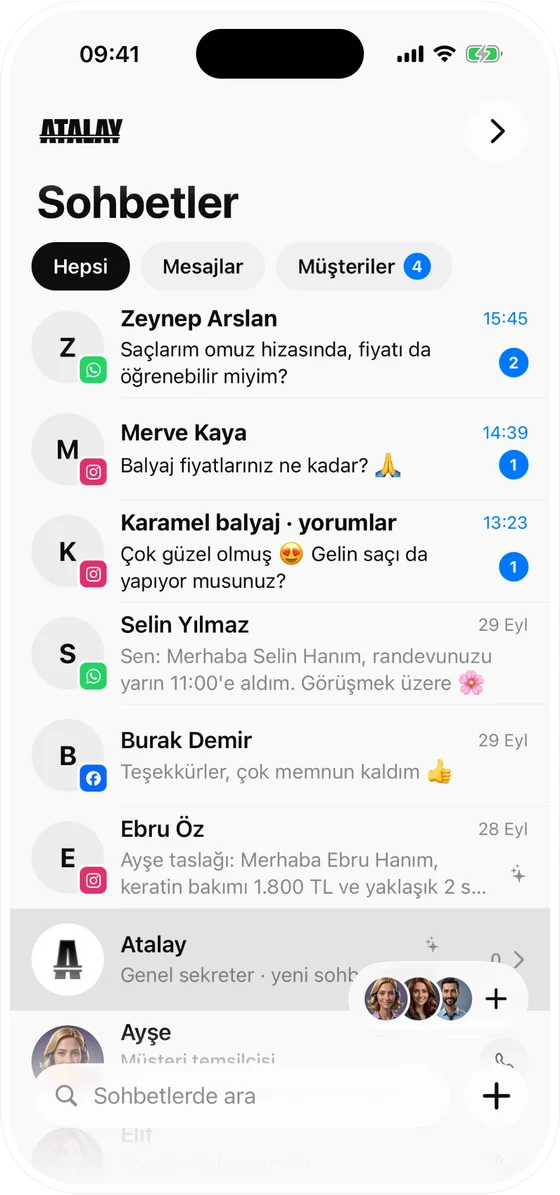 Sohbetler: WhatsApp, Instagram ve Facebook mesajları tek listede, Atalay ve yapay zekâ çalışanları da burada
